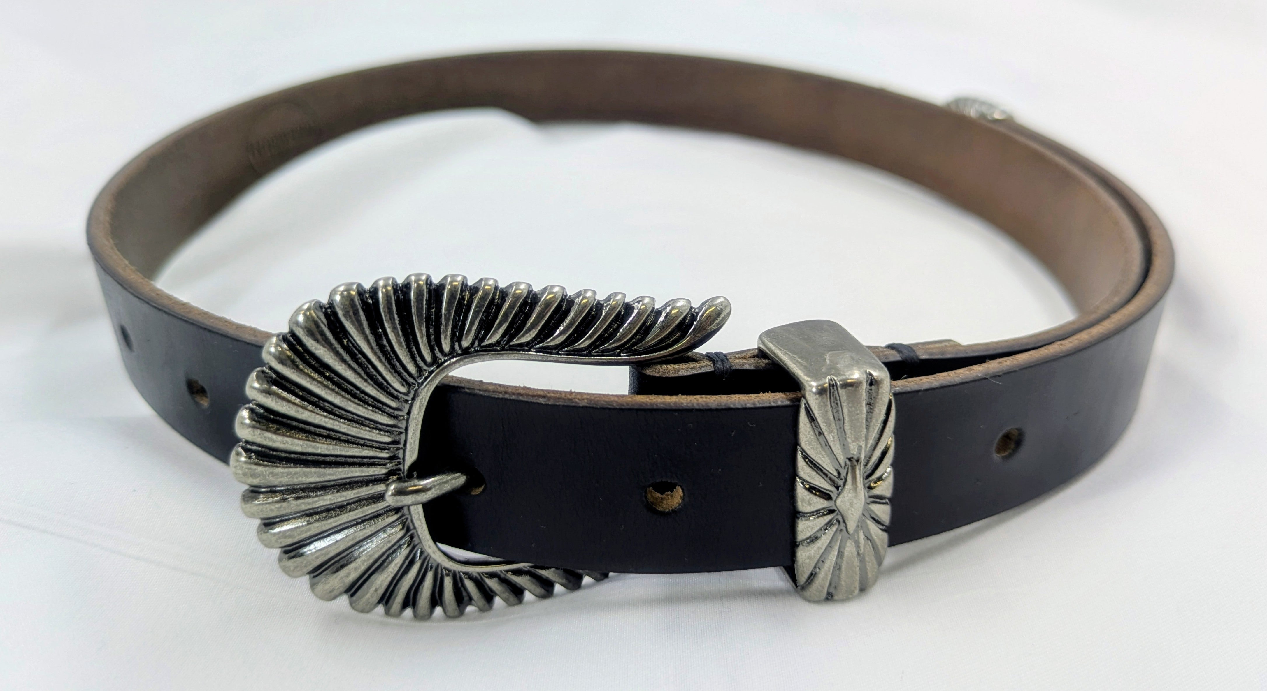 HORWEEN CHROMEXCEL LEATHER BELT WITH "MASAGONIA"