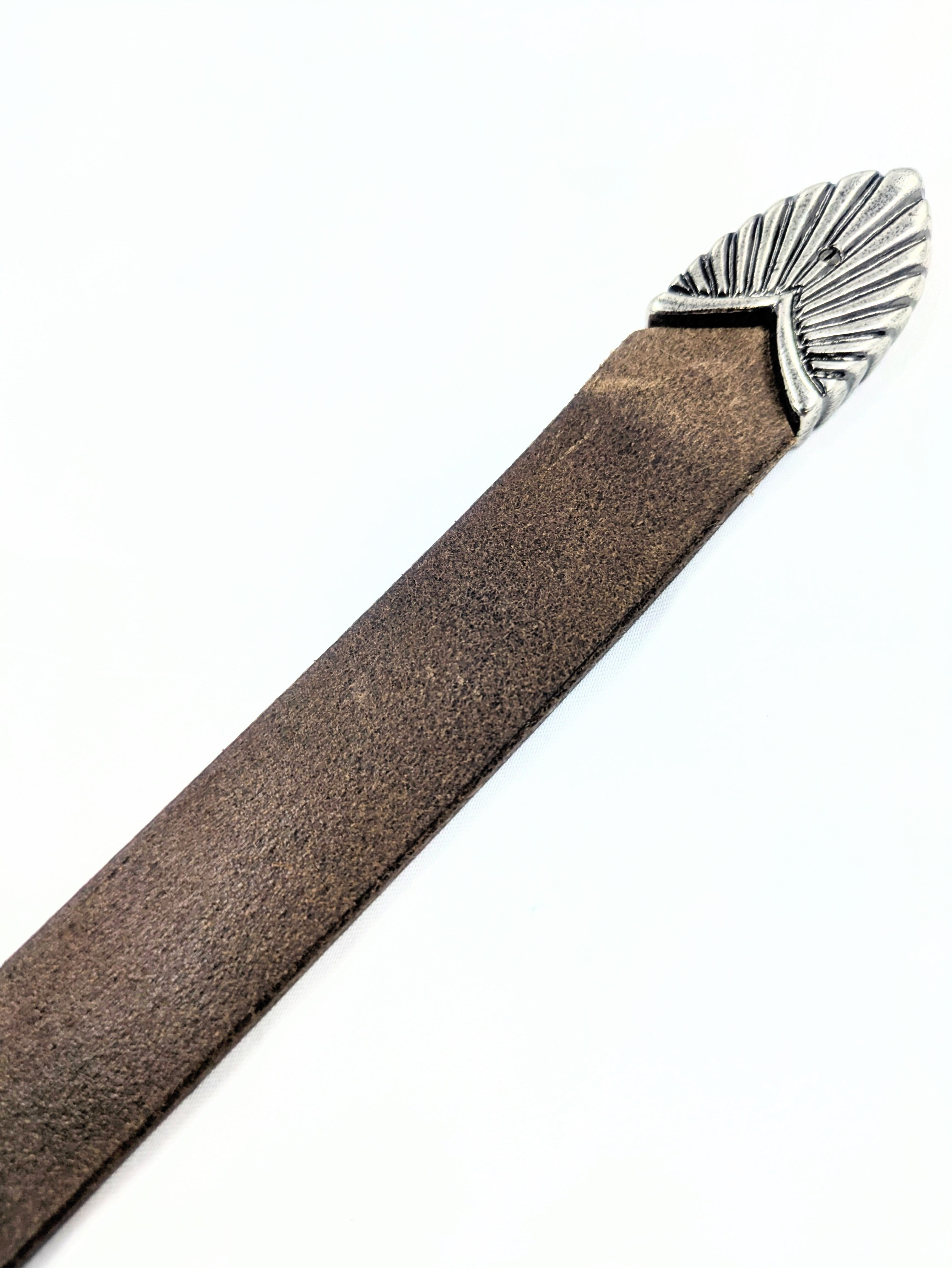 HORWEEN CHROMEXCEL LEATHER BELT WITH "MASAGONIA"