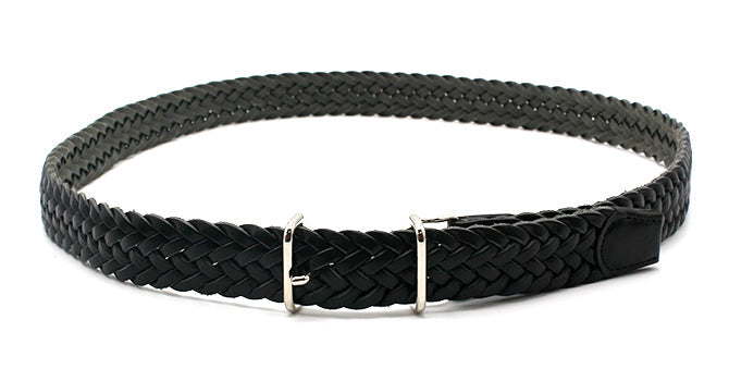MERCER ITALIAN VEGETABLE TANNED OILED LEATHER MESH BELT(ブラック)の全体像