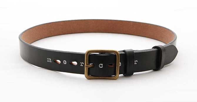 MERCER UK SADDLE LEATHER BELT(ブラック)の全体像