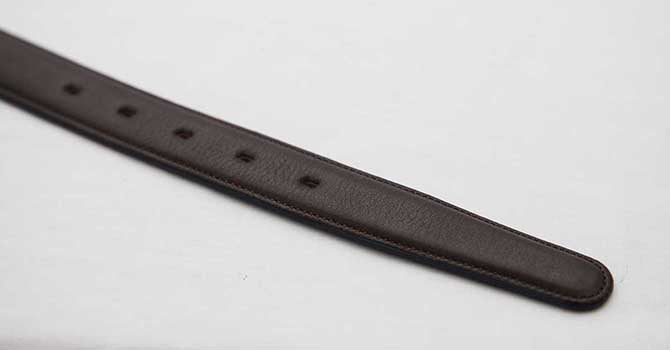 Morikawa FRENCH CALF BELT(ダークブラウン)の剣先