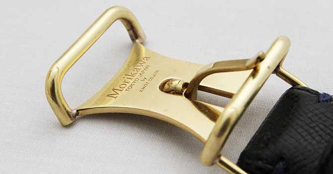 Morikawa GERMAN CALF BELT(ブラック)のバックル刻印