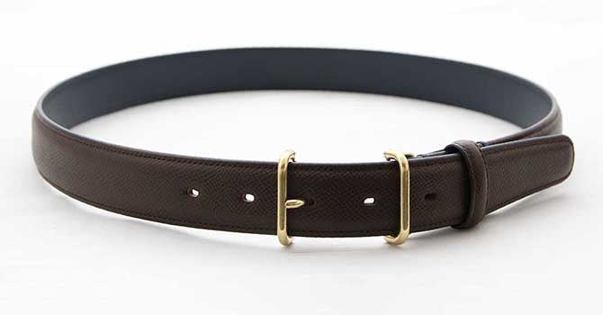 Morikawa GERMAN CALF BELT(ダークブラウン)の全体像