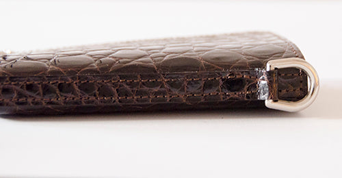 CROCODILE COIN & CARD PURSE （ダークブラウン）のホルダー