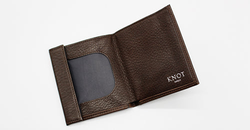 FRENCH CALF COMPACT WALLET（ダークブラウン）の内側
