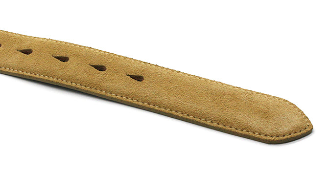 MERCER SPANISH SUEDE LEATHER BELT（ライトブラウン）の剣先