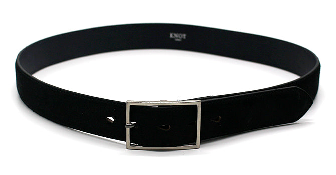 MERCER SPANISH SUEDE LEATHER BELT（ブラック）の全体像