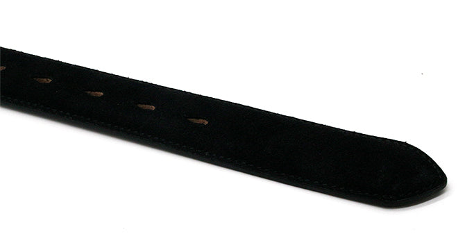 MERCER SPANISH SUEDE LEATHER BELT（ブラック）の剣先