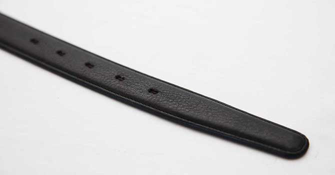 Morikawa FRENCH CALF BELT（ブラック）の剣先