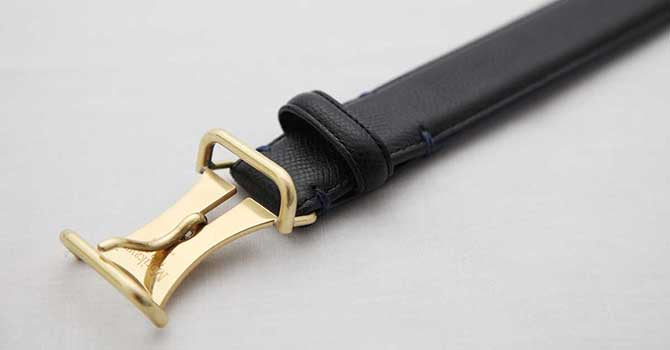 Morikawa GERMAN CALF BELT（ブラック）のバックル（表）